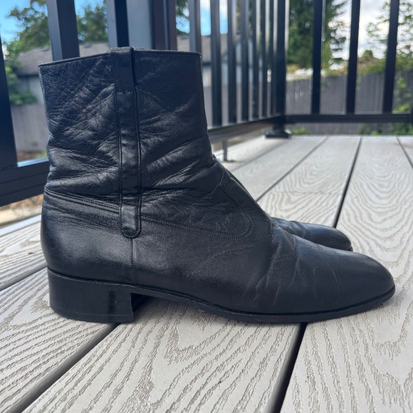 Bally Other - Bally Continental Switzerland Black Leather Casual Zip Ankle Boot Men's Size 9 M